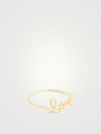 Small 14K Gold Love Ring