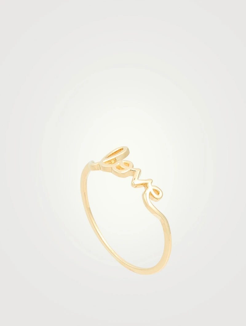 Small 14K Gold Love Ring