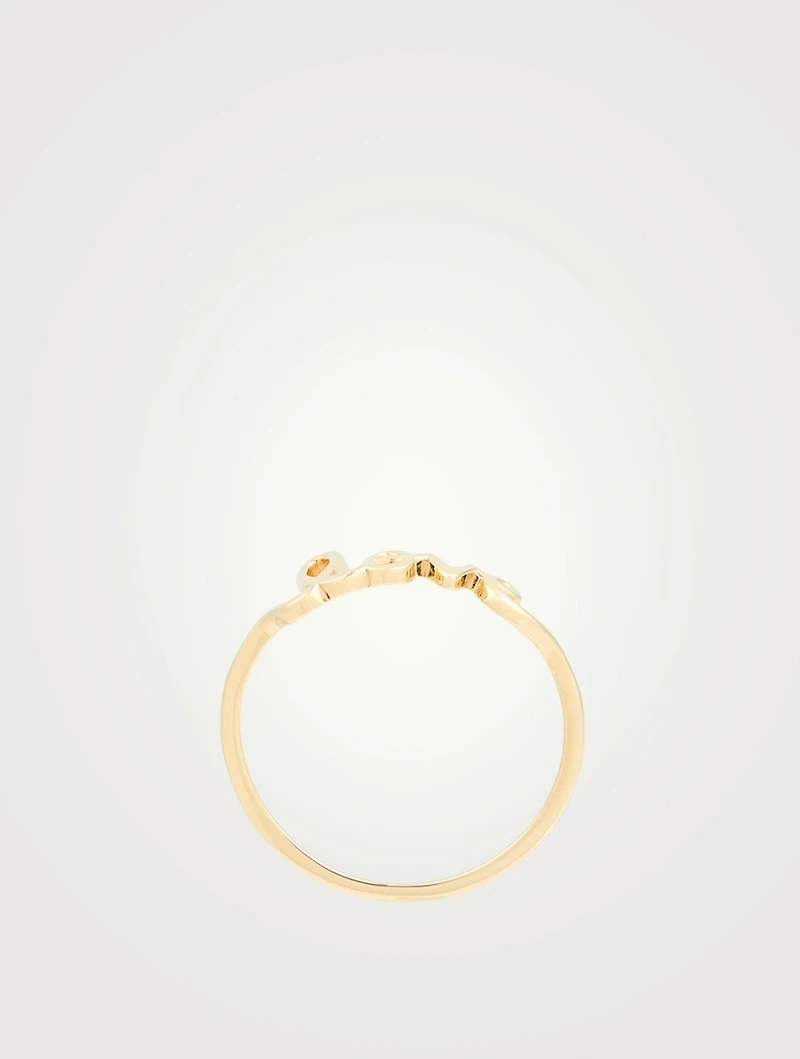 Small 14K Gold Love Ring