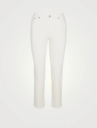 Isabelle High-Waisted Straight Crop Jeans