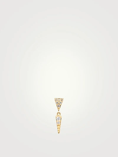 14K Gold Drop Fringe Earring With Diamonds