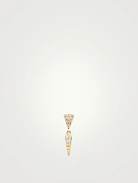14K Gold Drop Fringe Earring With Diamonds