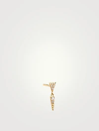 14K Gold Drop Fringe Earring With Diamonds