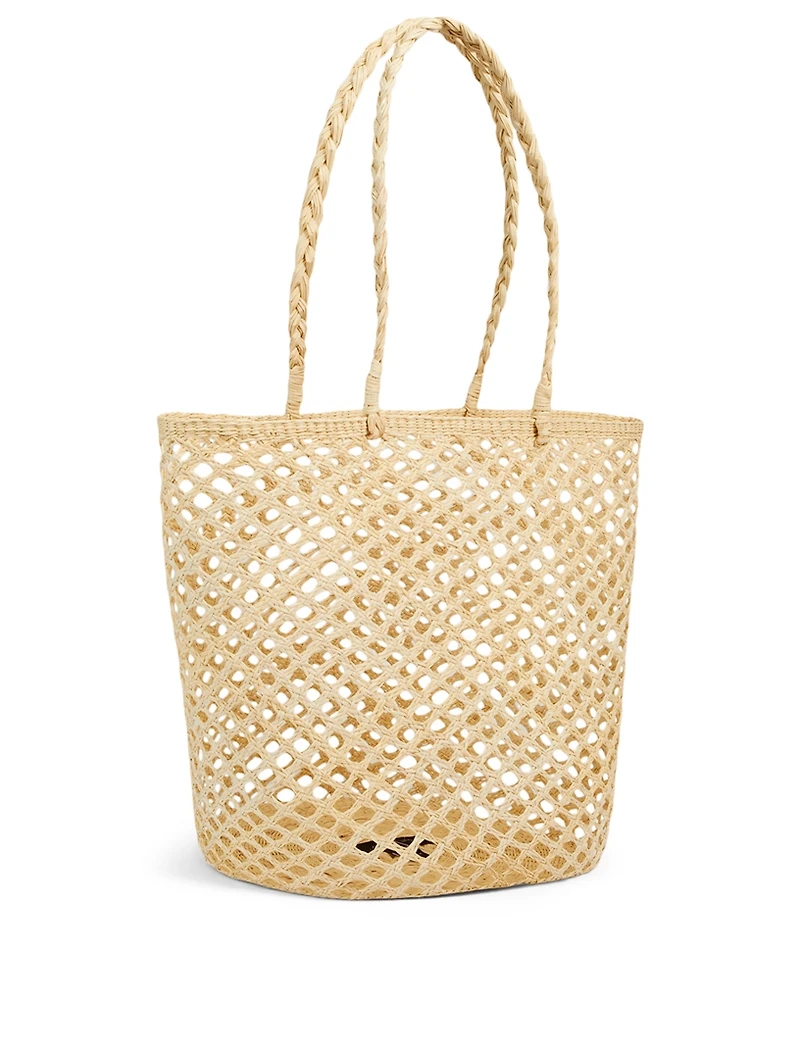 Large Cristi Woven Straw Tote Bag