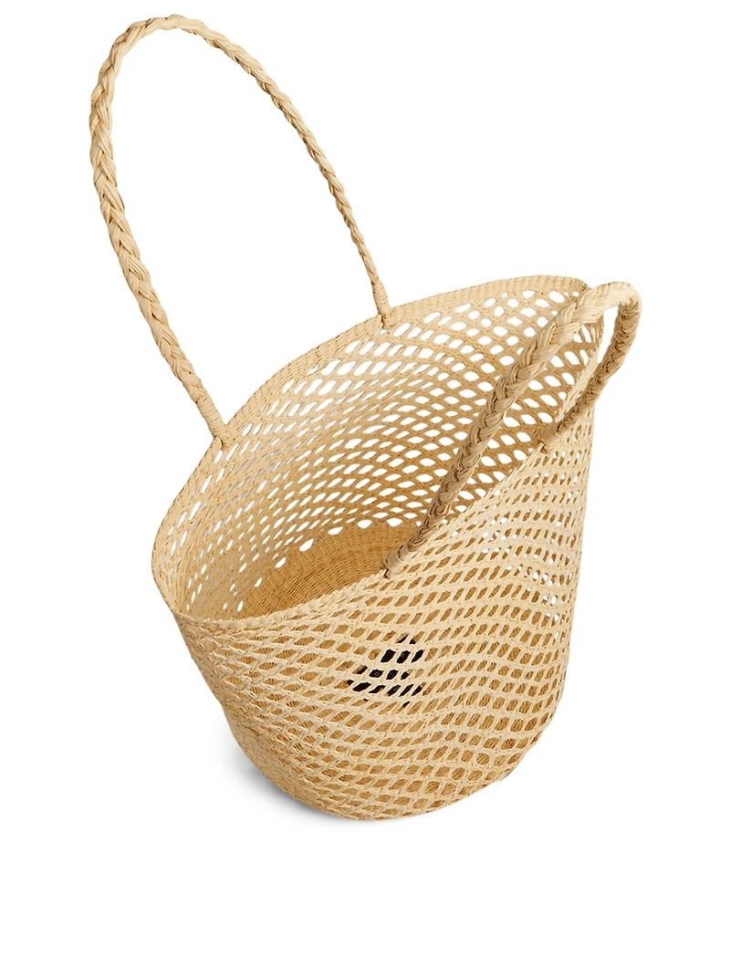 Large Cristi Woven Straw Tote Bag