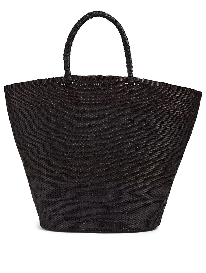 Large Crete Woven Straw Tote Bag
