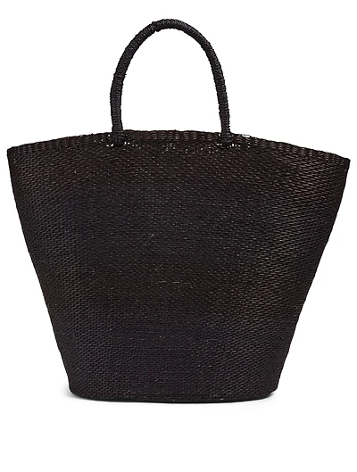 Large Crete Woven Straw Tote Bag