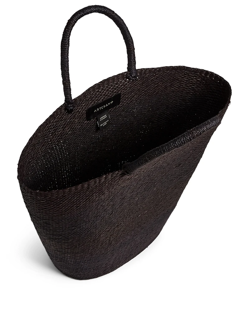 Large Crete Woven Straw Tote Bag