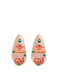 Arp Acrylic Earrings With Turquoise