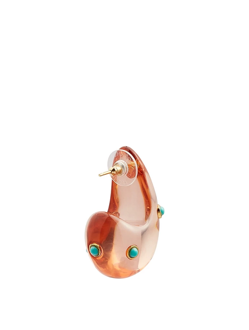 Arp Acrylic Earrings With Turquoise