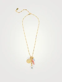 Amalfi Charm Necklace With Green Onyx And Pearls