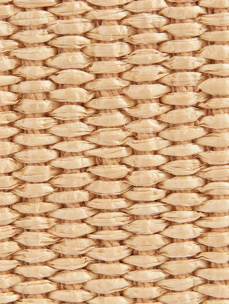 Bobby 18 Leather And Raffia Top Handle Bag