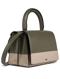Lucas 19 Two-Tone Leather Top Handle Bag