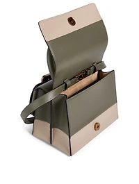 Lucas 19 Two-Tone Leather Top Handle Bag