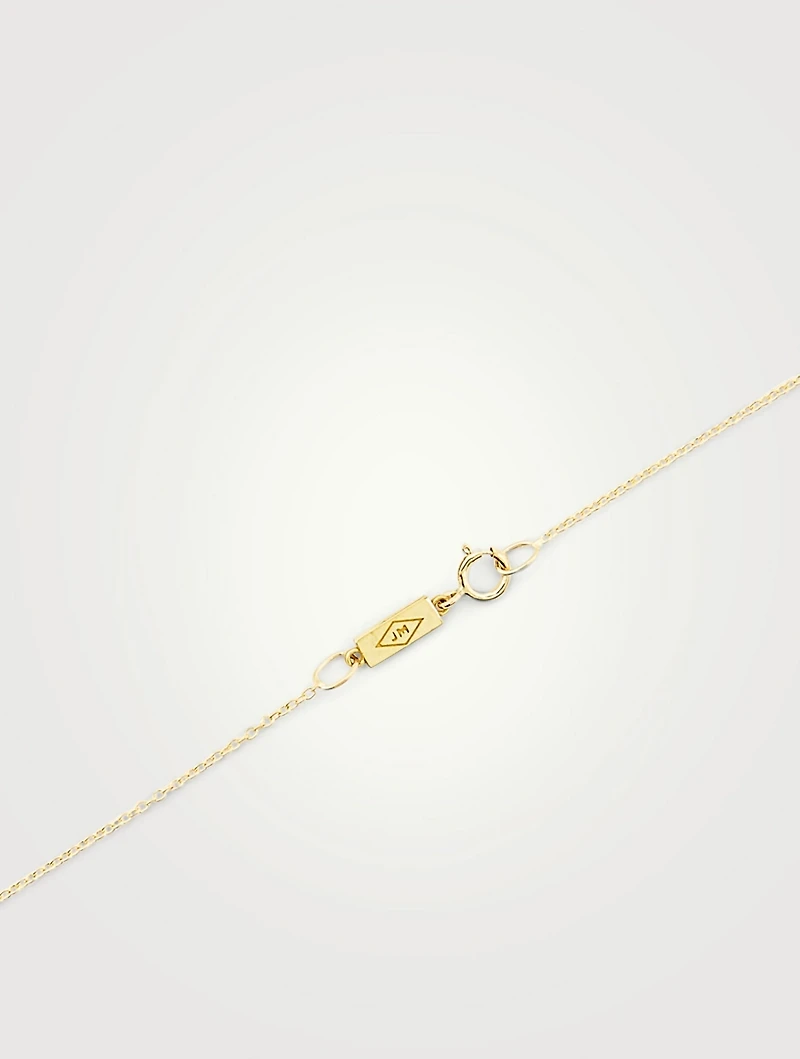18K Gold Hammered Heart Necklace