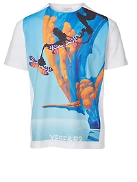 Cotton T-Shirt Dragonfly Print