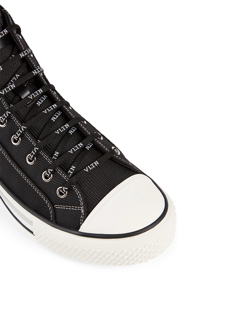 Giggies Fabric High-Top Sneakers