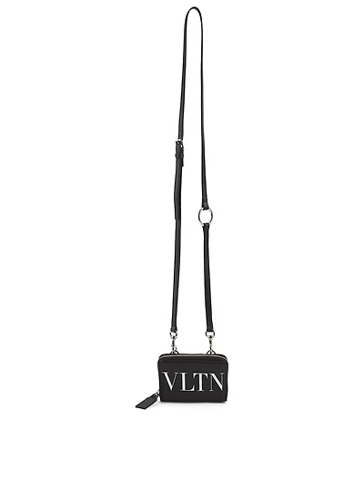 VLTN Leather Neck Wallet