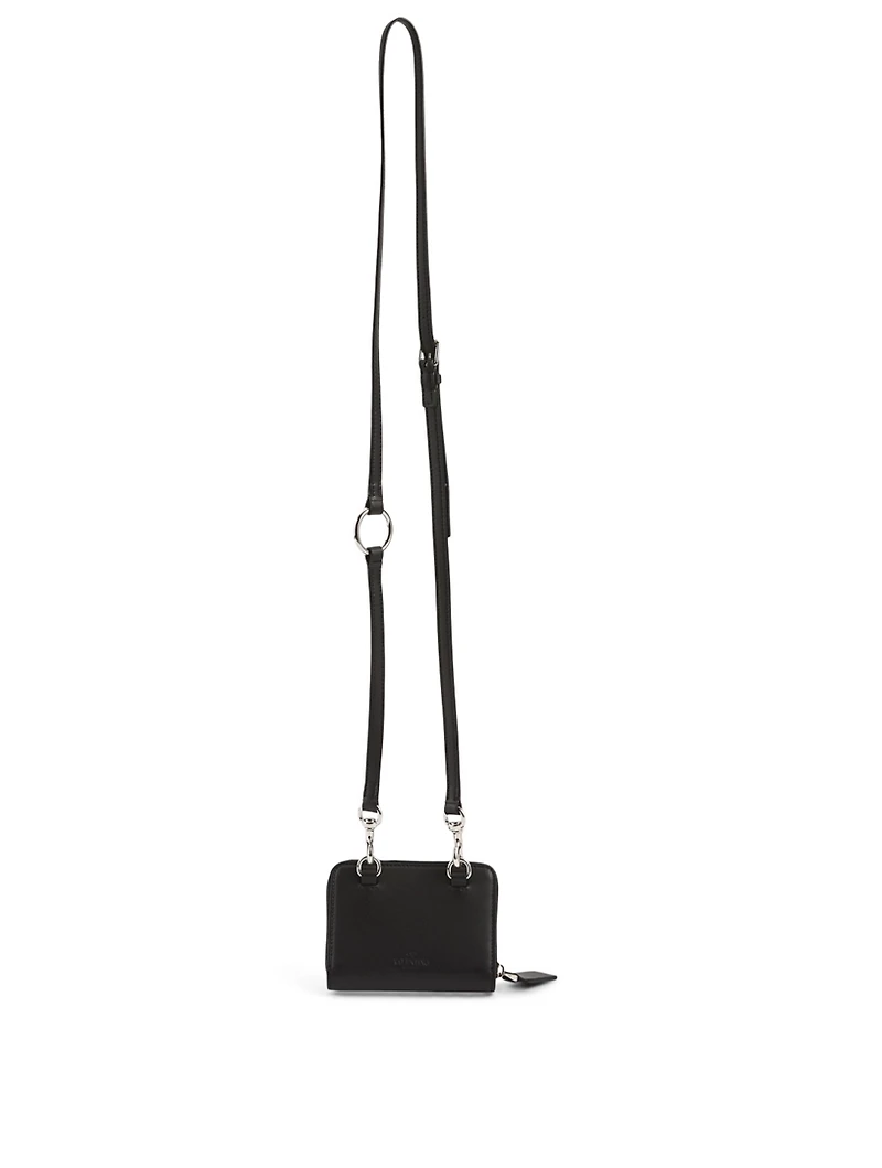 VLTN Leather Neck Wallet