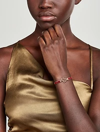 Interchangeable 18K Rose Gold Enamel Bangle Bracelet