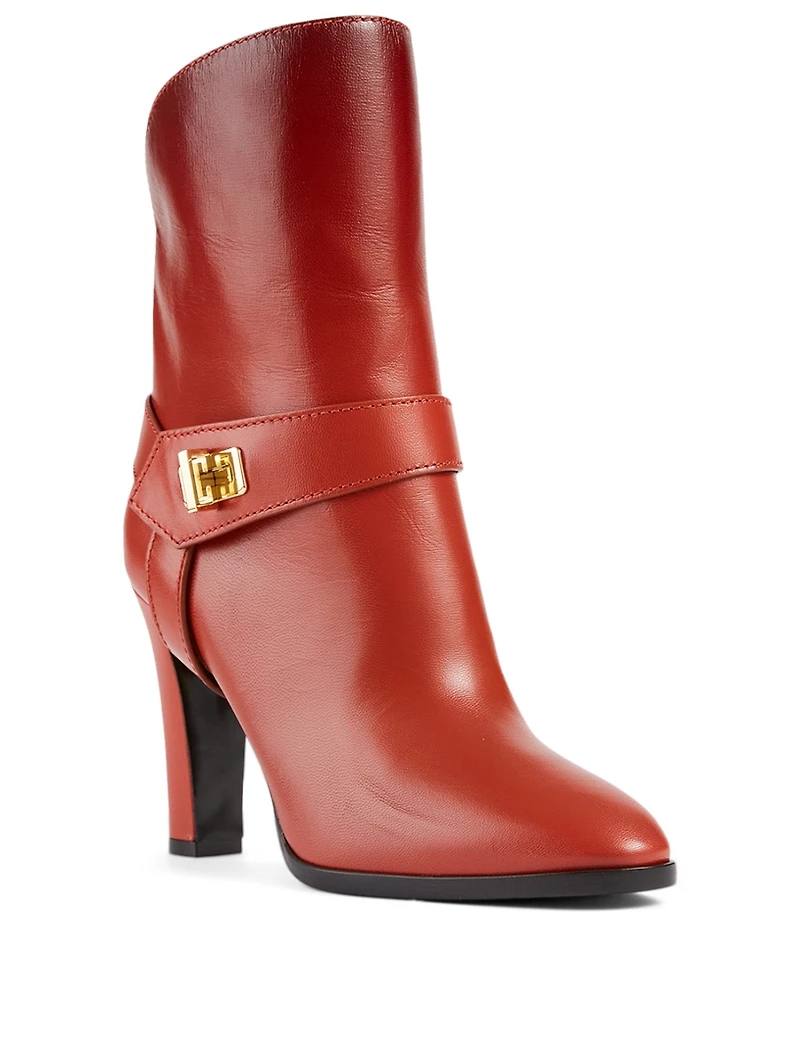 Eden Leather Heeled Ankle Boots