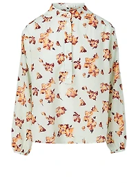 Shira Cotton And Silk Top Floral Print