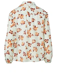 Shira Cotton And Silk Top Floral Print