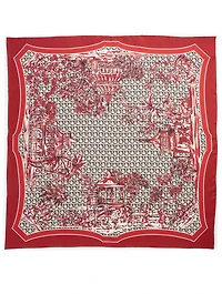 Silk Scarf In Pagoda Print