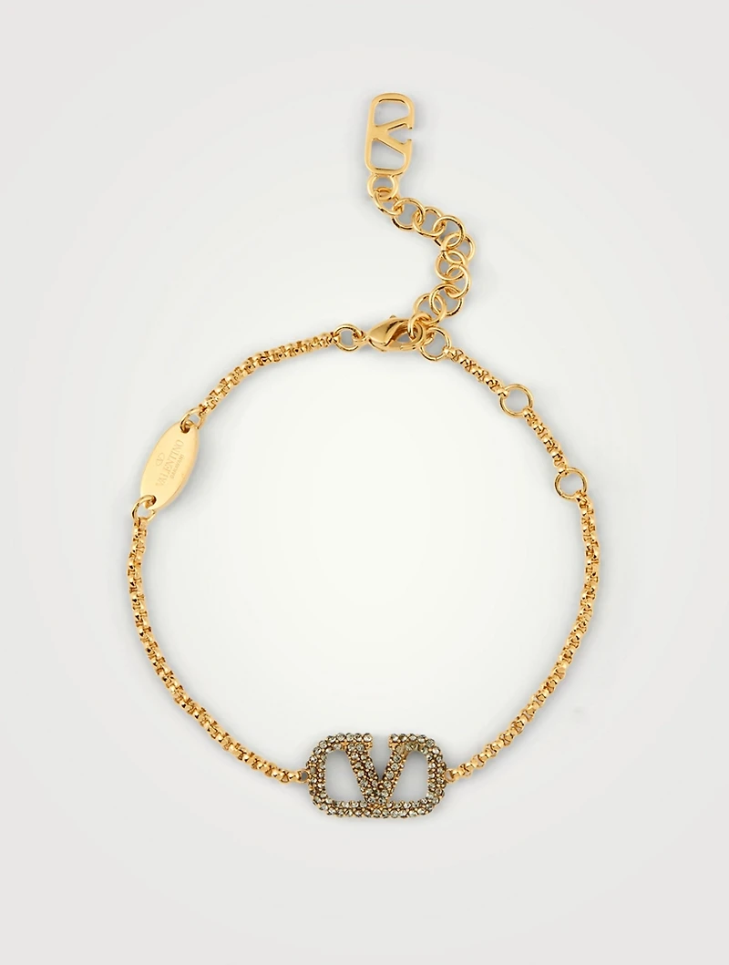 VLOGO Chain Bracelet With Crystals