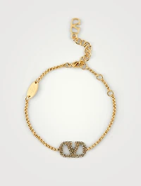 VLOGO Chain Bracelet With Crystals