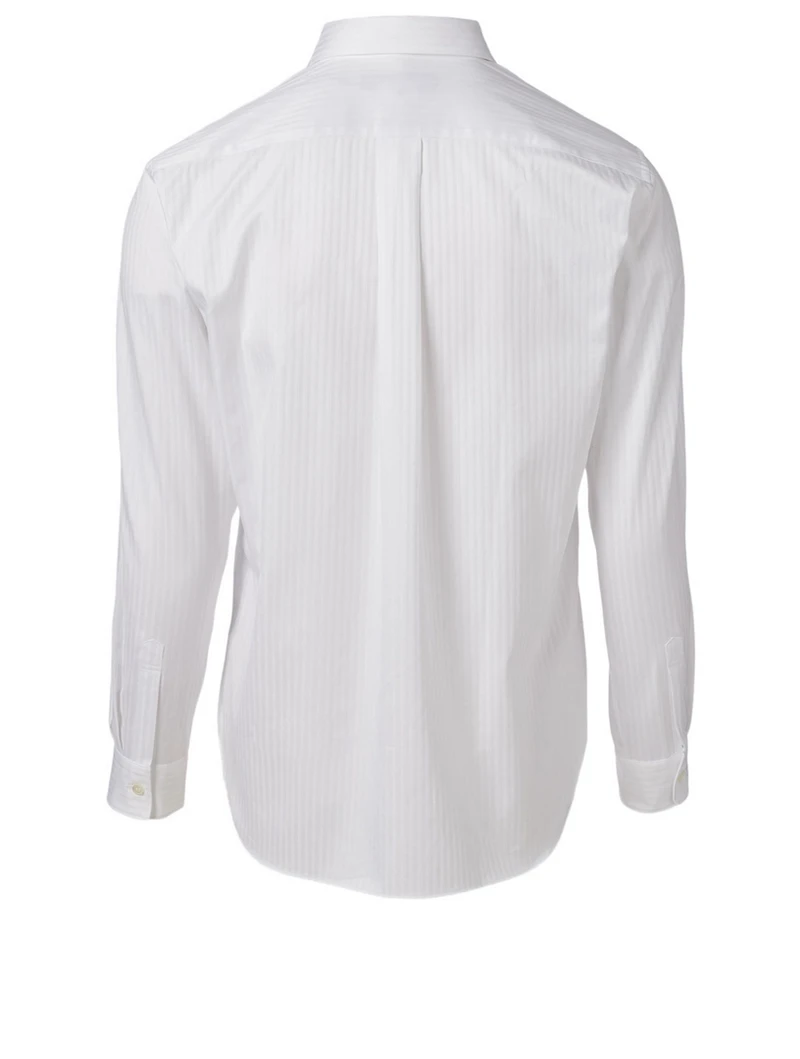 Cotton Patchwork Shirt Striped Print