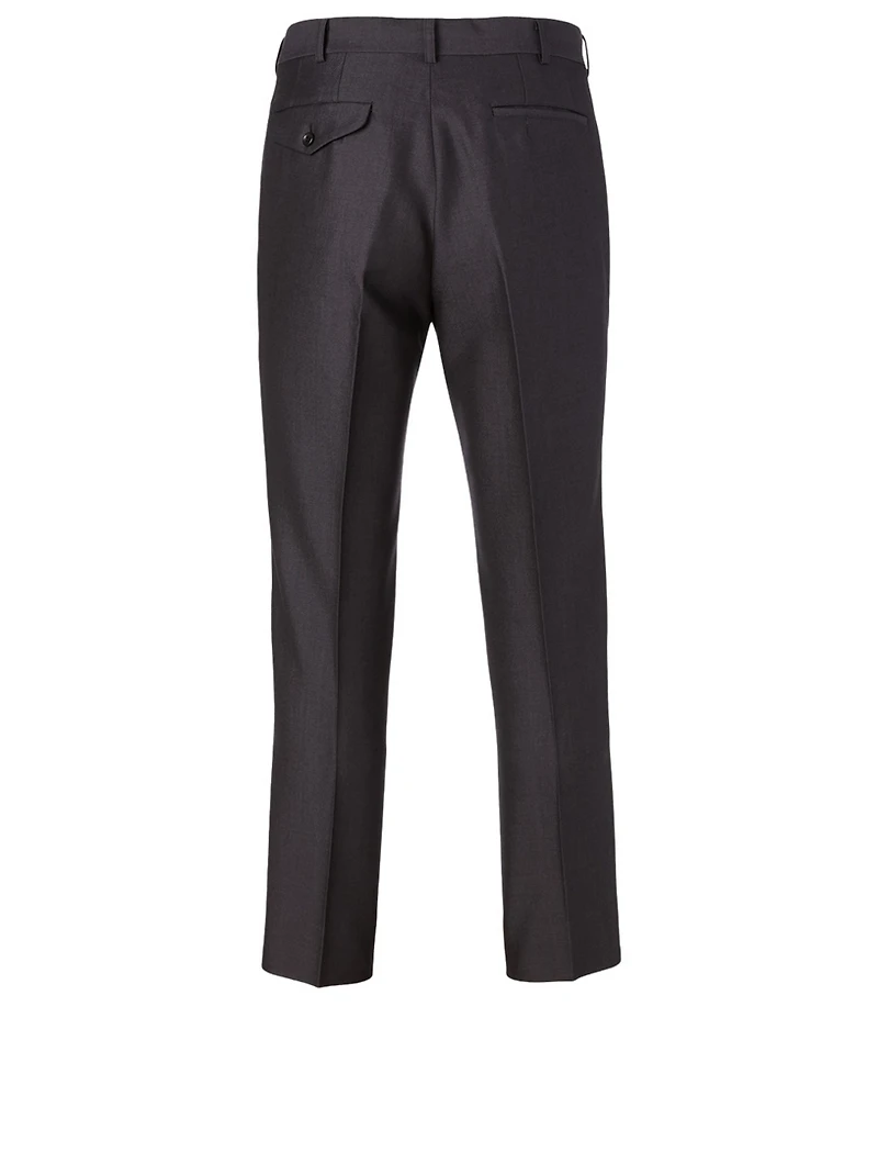 Wool Straight-Cut Pants