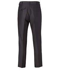 Wool Straight-Cut Pants