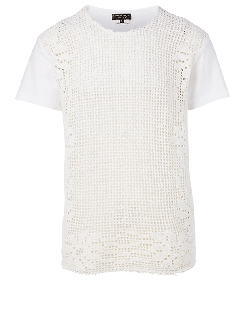 Cotton Crochet T-Shirt