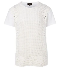 Cotton Crochet T-Shirt