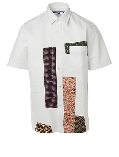 Cotton And Linen Patchwork Shirt