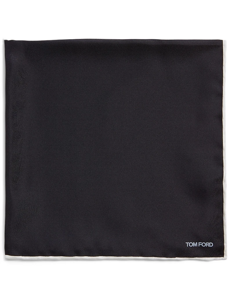 Silk Classic Border Pocket Square