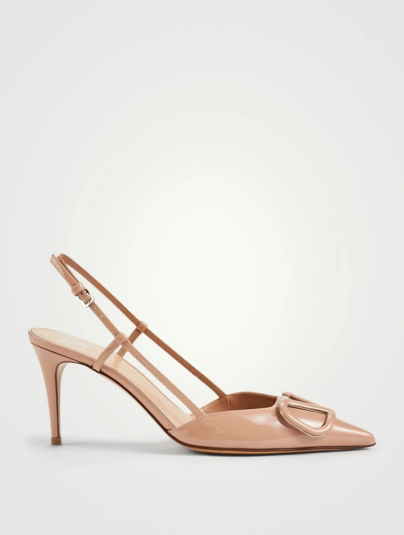 VLOGO Patent Leather Slingback Pumps