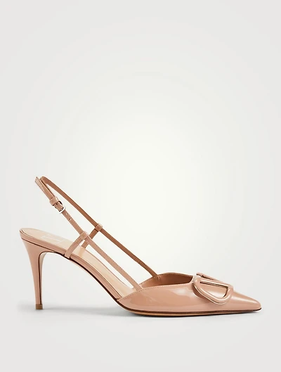 VLOGO Patent Leather Slingback Pumps