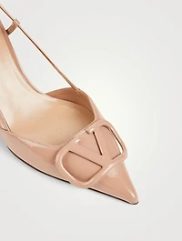 VLOGO Patent Leather Slingback Pumps
