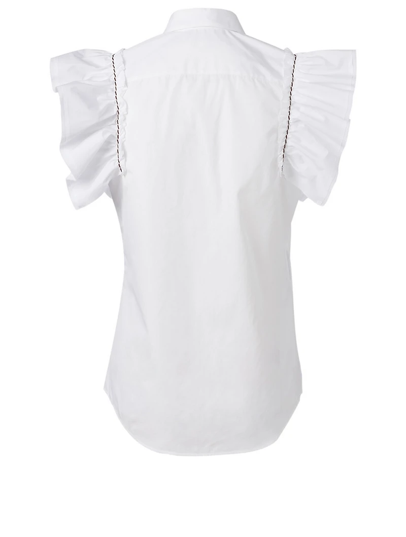 Cotton Poplin Sleeveless Blouse