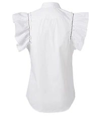 Cotton Poplin Sleeveless Blouse