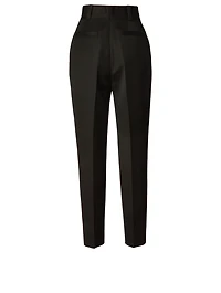 Compact Wool High-Waisted Pants
