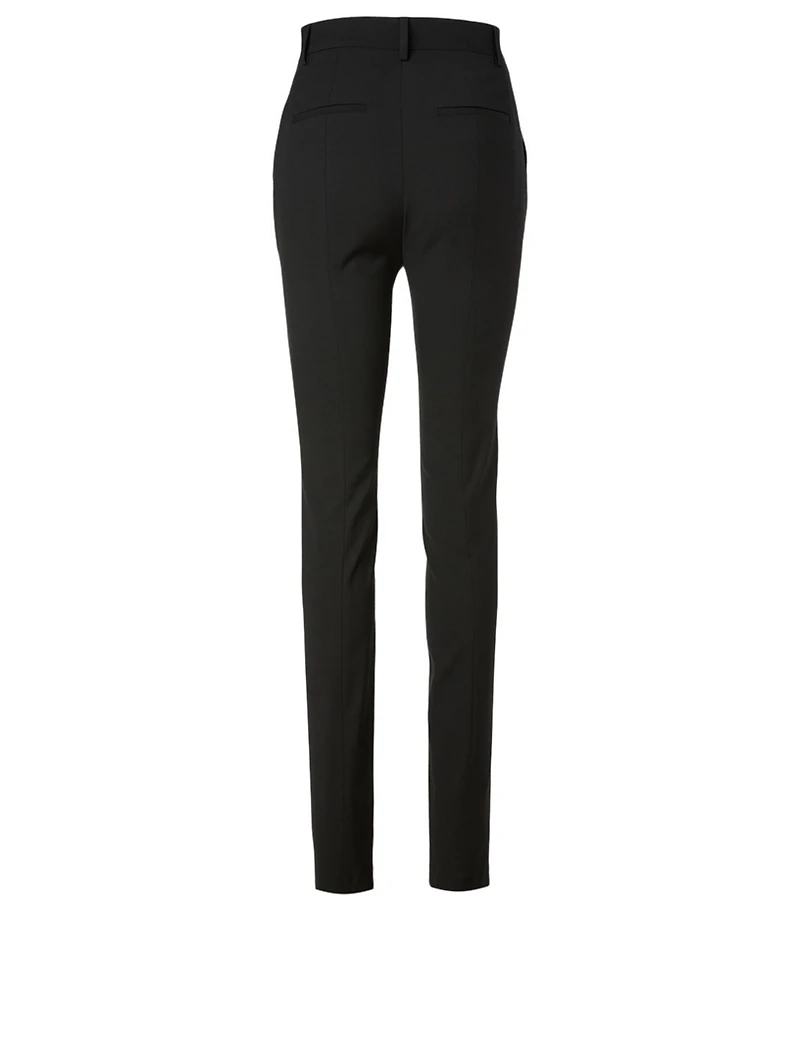 Wool Stretch High-Waisted Pants