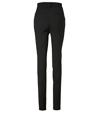 Wool Stretch High-Waisted Pants