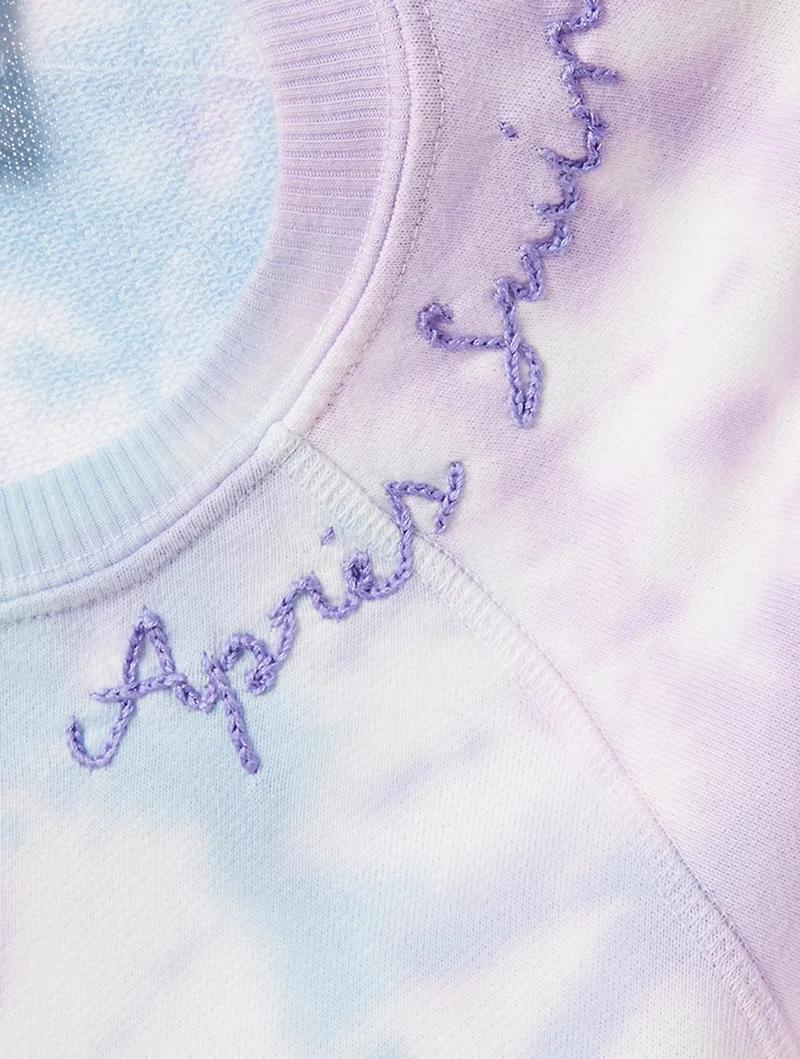 Coachella "Après Swim" Crewneck Sweatshirt Tie Dye