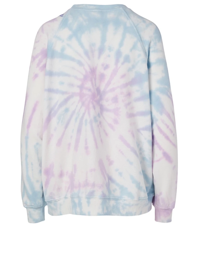 Coachella "Love Our Oceans" Crewneck Sweatshirt Tie Dye Swirl