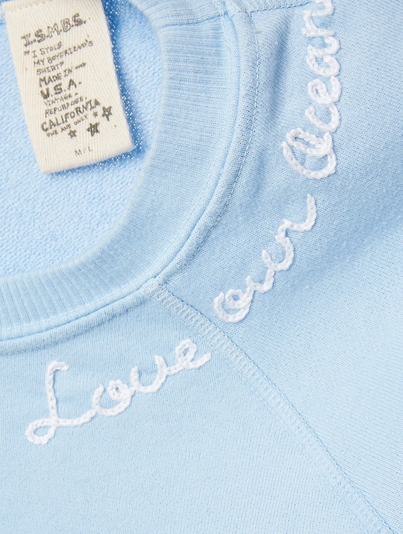 Pastel "Love Our Oceans" Crewneck Sweatshirt