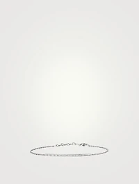 14K White Gold Bar Bracelet With Diamonds