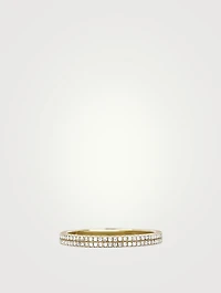 14K Gold Double Eternity Band With Diamonds